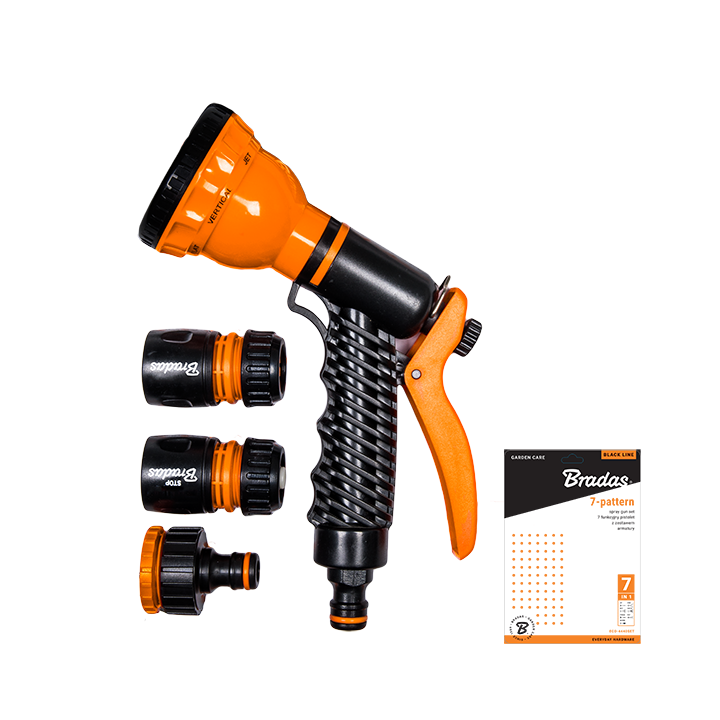 BLACK LINE Pistolet do zraszania 7-funkcyjny - zestaw – Bradas