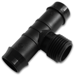 Trójnik GZ 1/2", 2x wtyk na wąż 19mm - 2szt. – Bradas