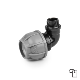 PN10 Kolanko do rur PE 32mm / GZ3/4" - metka – Bradas
