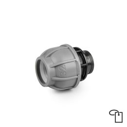 PN10 Łącznik do rur PE 25mm / GW1/2" - metka – Bradas