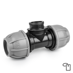 PN10 Trójnik do rur PE 25mm / GW 3/4" - metka