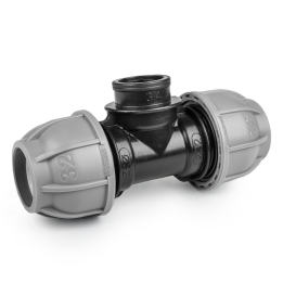 Trójnik do rur PE 25 mm GW 1/2" PN10 system nawadniania – Bradas