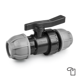 PN10 Zawór do rur PE 25mm / 25mm - metka – Bradas
