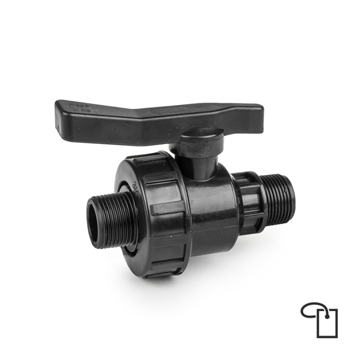 PN10 Zawór do rur PE GZ3/4" / GZ3/4" - metka – Bradas