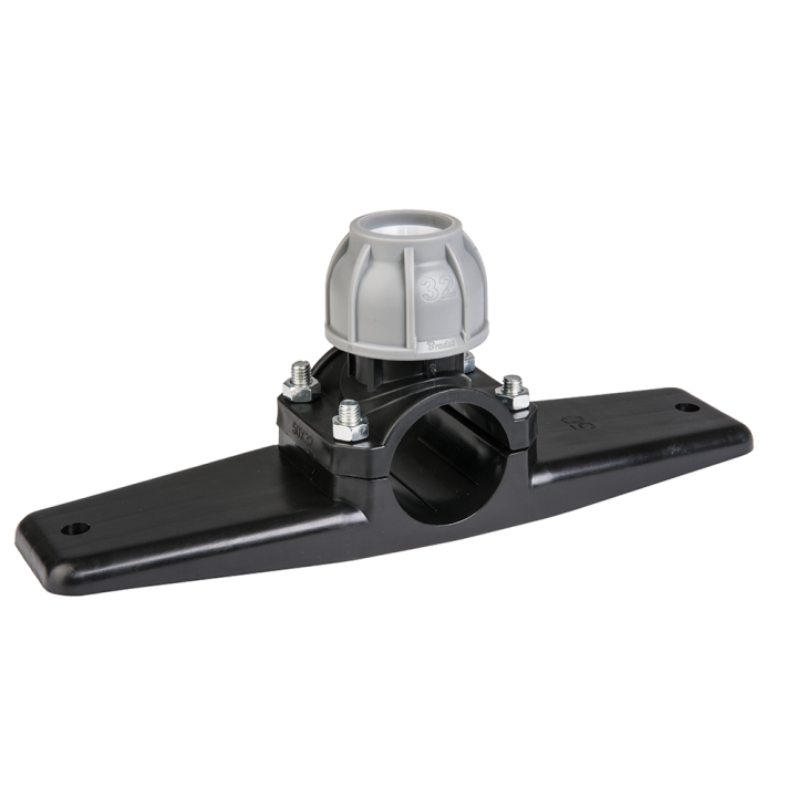 PN10 Obejma na podstawie do rur PE 50 mm / 25 mm – Bradas