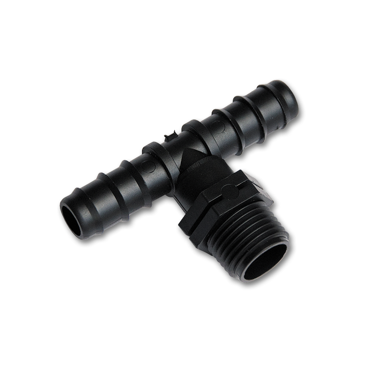 Trójnik GZ 1/2", 2x wtyk na wąż 16mm