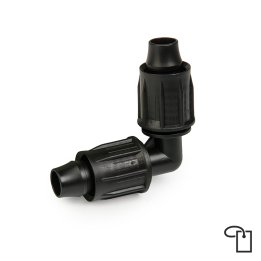 QJ Kolanko do rur PE 16mm - metka – Bradas