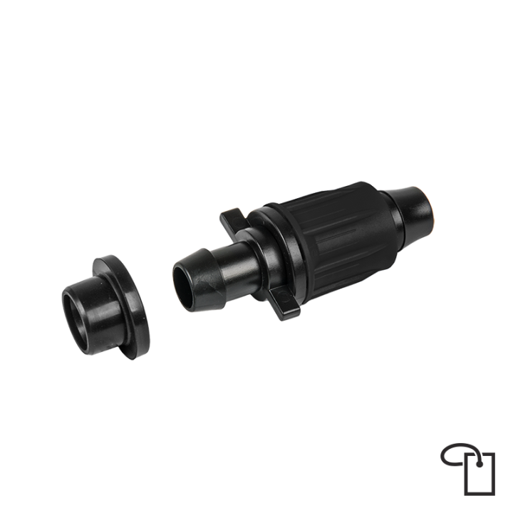 QJ Łącznik do rur kroplujących PE 16mm, wpinka do węża FLAT z