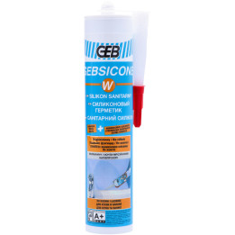 Silikon sanitarny biały GEBSICONE 310 ml