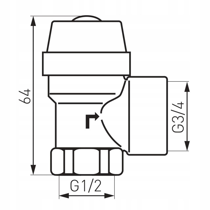 ZAWÓR BEZPIECZEńSTWA 3-4" 2.5 BAR GW-GW