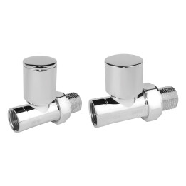 Dekoracyjny zestaw grzejnikowy prosty 1-2", chromowany – Ferro