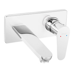 Algeo bateria umywalkowa podtynkowa z wylewką 18CM, chrom