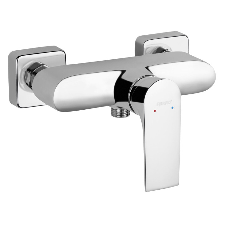 Algeo square bateria natryskowa bez zestawu natryskowego, chrom