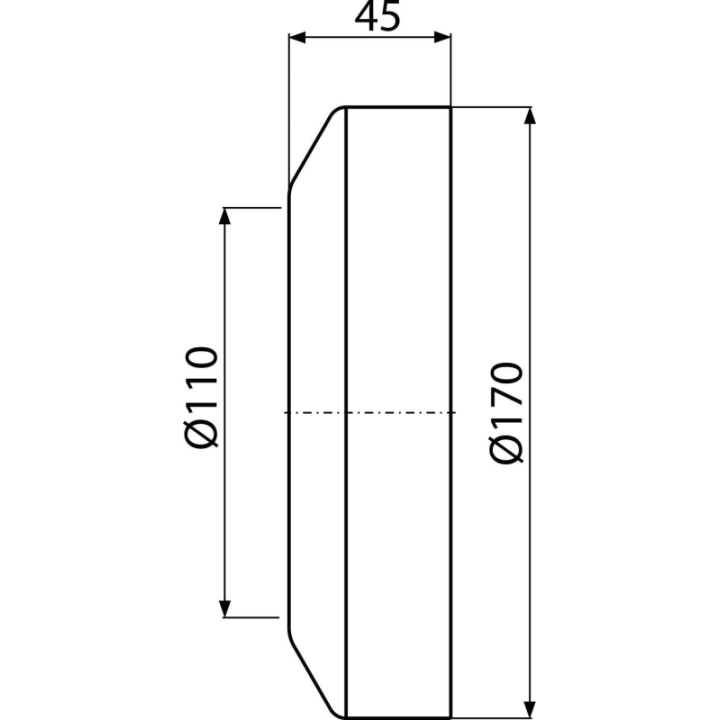 WC rozeta mała DN110 – Alcadrain