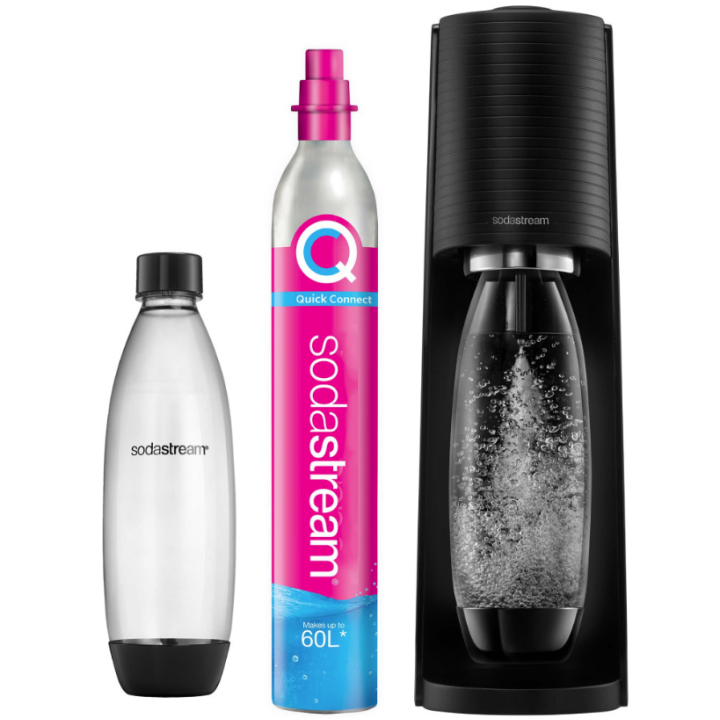 Saturator do wody gazowanej SodaStream Terra - Czarny zestaw