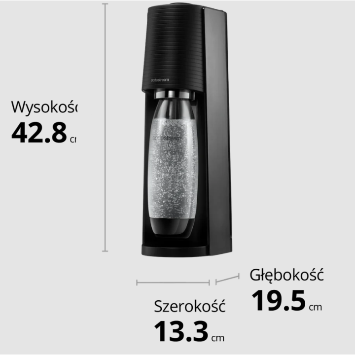 Saturator do wody gazowanej SodaStream Terra - Czarny zestaw