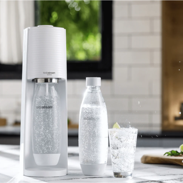 Saturator do wody gazowanej SodaStream Terra - Biały zestaw