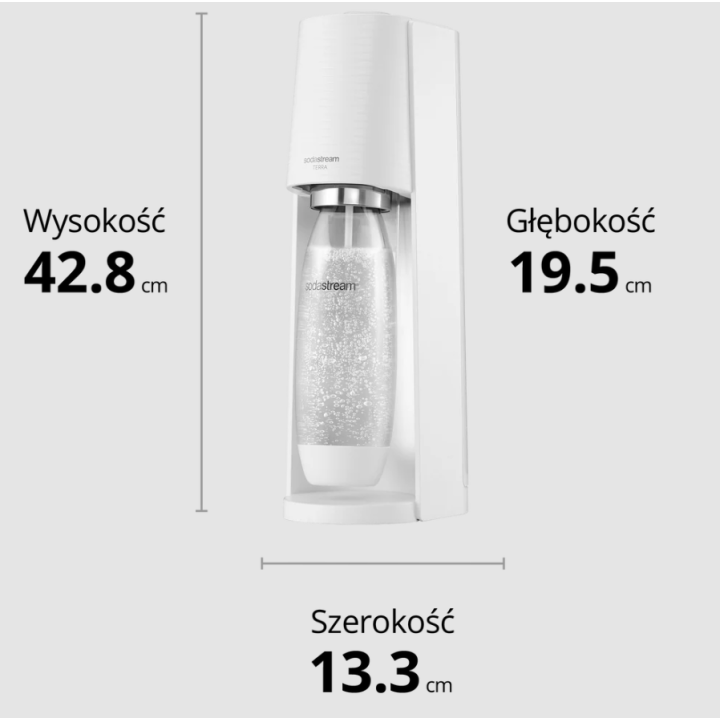 Saturator do wody gazowanej SodaStream Terra - Biały zestaw