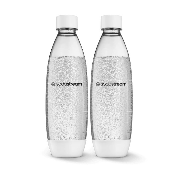 Butelki na wodę SodaStream Fuse 1l - Białe dwupak