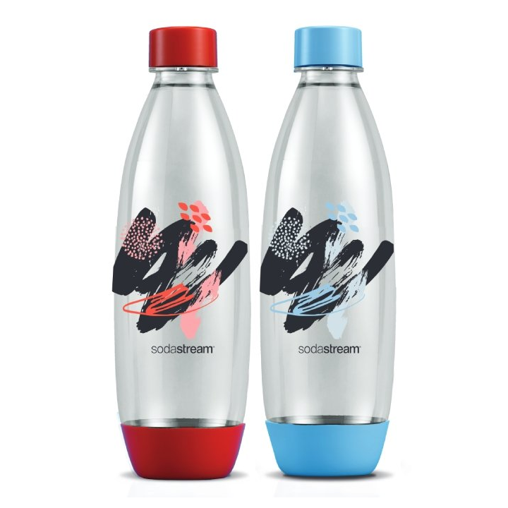 Butelka na wodę SodaStream Fuse Brush Design 1L - New Art Vibes Dwupak