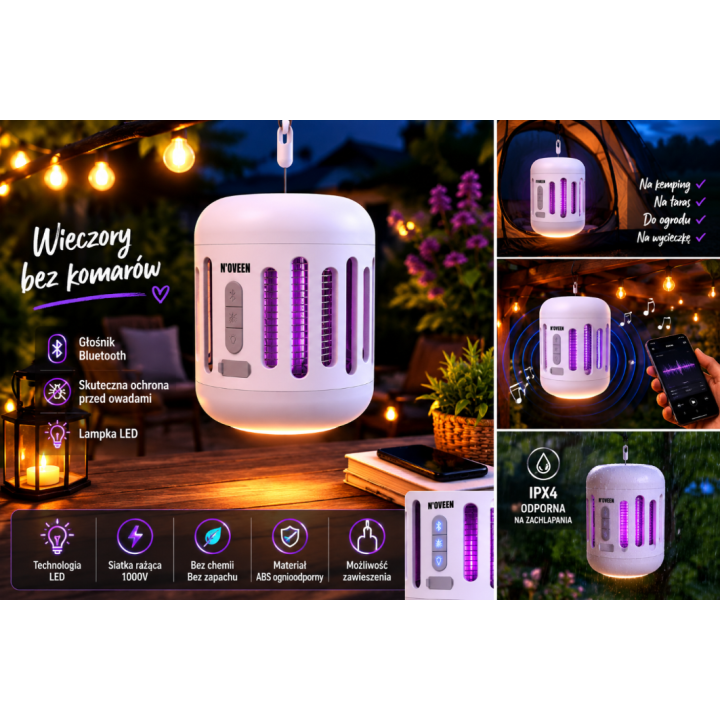 Lampa owadobójcza Noveen IKN863 LED bluetooth