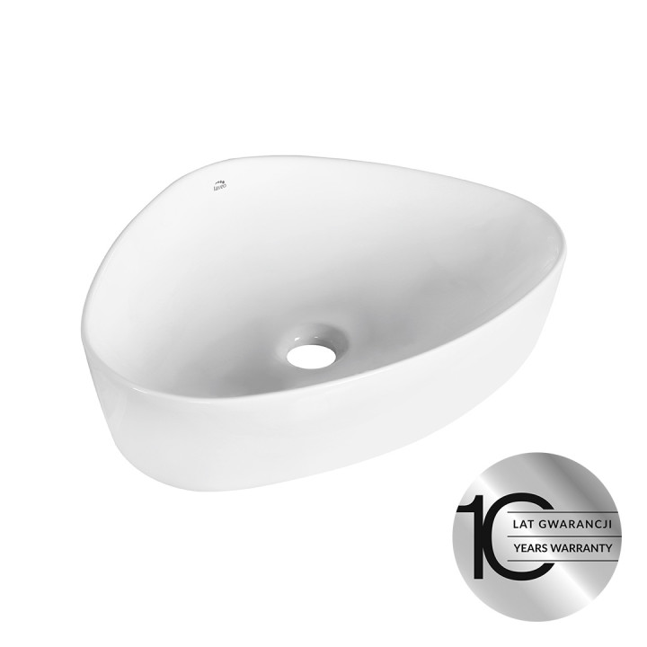 Asymmetric - umywalka nablatowa ceramiczna – Laveo