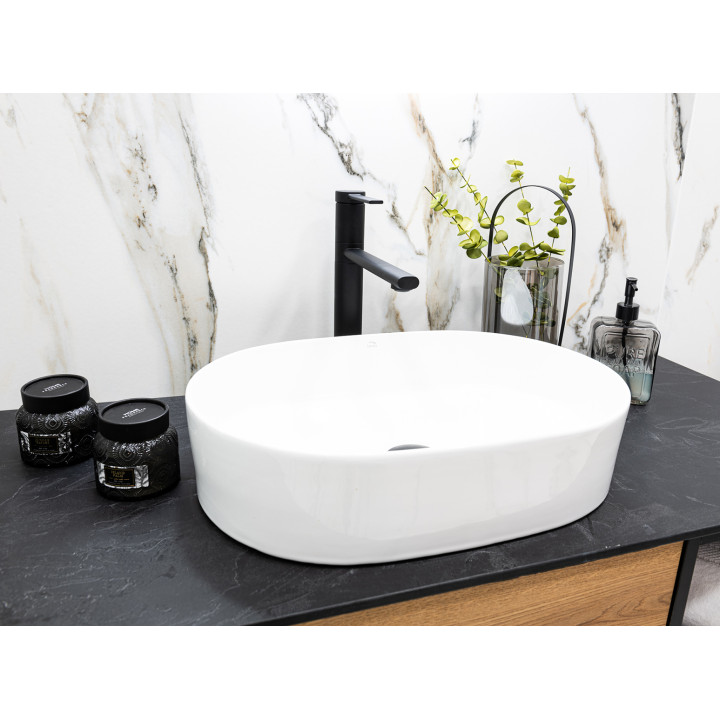 Desna - umywalka nablatowa ceramiczna – Laveo