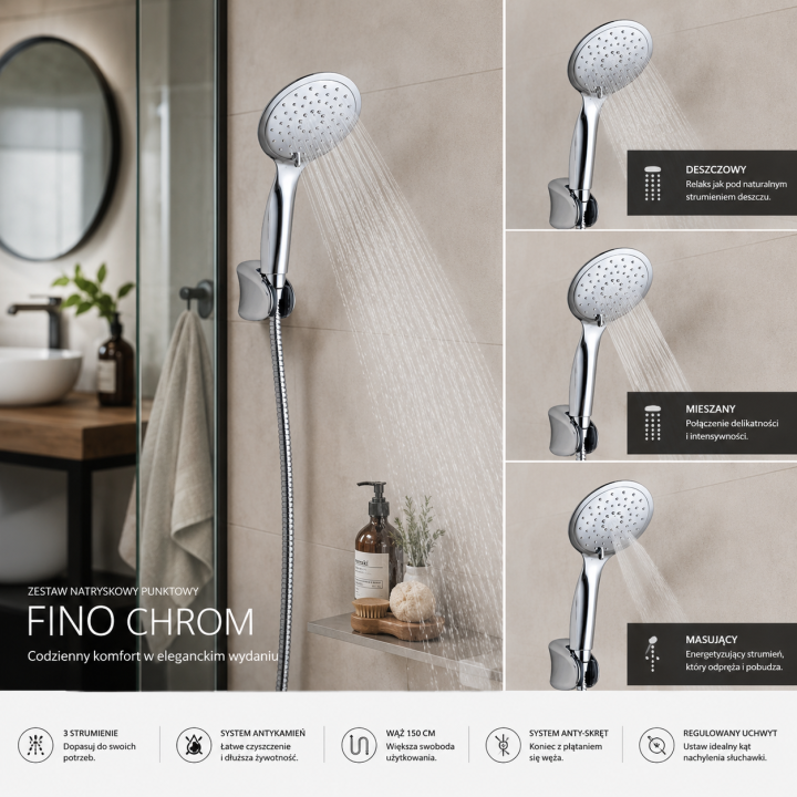 Fino - zestaw natryskowy punktowy – Laveo