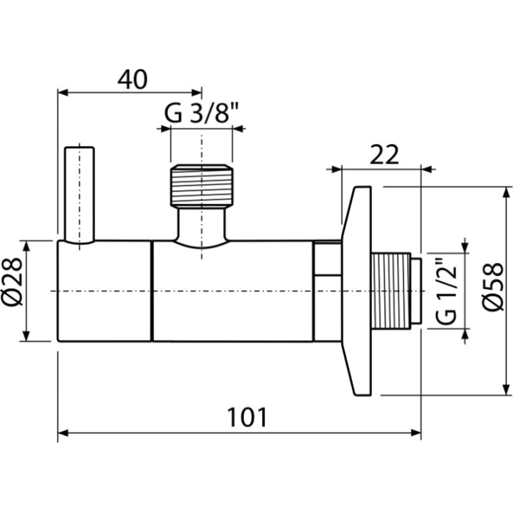 Zawór kątowy z filtrem 1/2"×3/8", okrągły, biały – Alcadrain