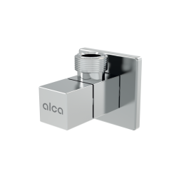 Kwadratowy zawór kątowy 1/2"×1/2", metal chromowany, montaż
