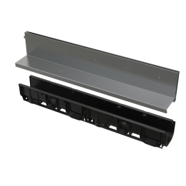ODWODNIENIE SZCZELINOWE ASYMETRYCZNE 160 MM STAL NIERDZEWNA MODUŁOWY SYSTEM