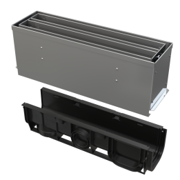 Zewnętrzne odwodnienie szczelinowe stalowe 160MM z rewizją, do