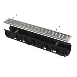 Zewnętrzne odwodnienie 100 mm B125, zewnętrzna rama, ruszt