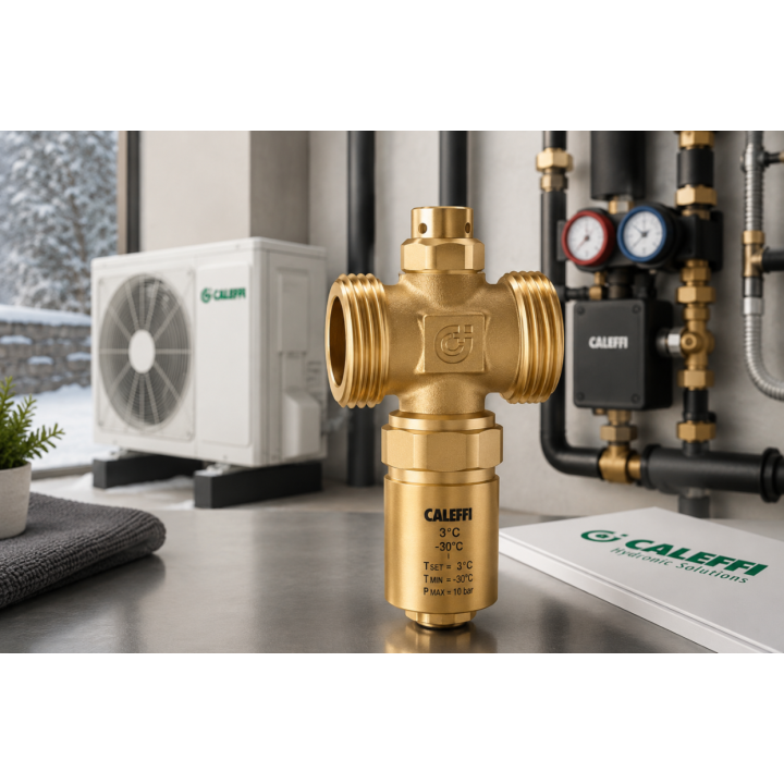 Caleffi zawór antyzamrożeniowy do pomp ciepła 1″ 108601