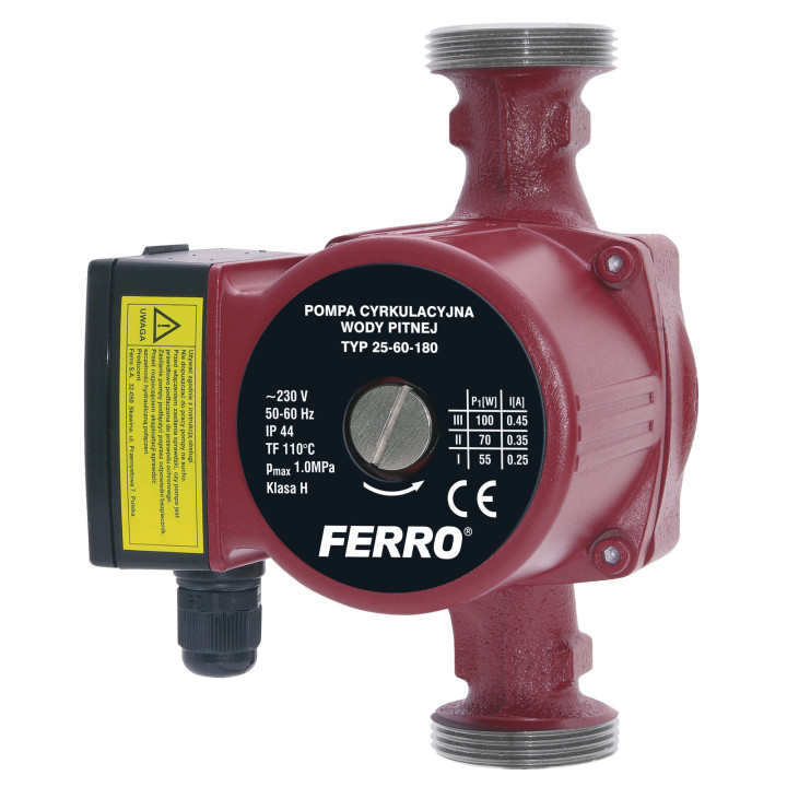Pompa cyrkulacyjna do CWU 25-60-180 – Ferro