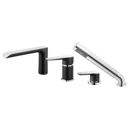 Adore bateria wannowa 4-OTWOROWA, czarny / chrom – Ferro