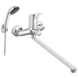 FERRO ONE BATERIA WANNOWA Z WYLEWKA 350MM Z ZESTAWEM NATRYSKOWYM U28, CHROM