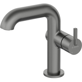 Bateria umywalkowa z prostokątną wylewką titanium BQS D24M