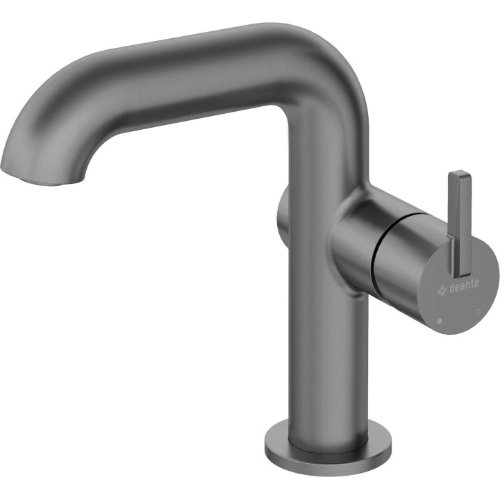 Bateria umywalkowa z prostokątną wylewką titanium BQS D24M