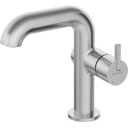 Bateria umywalkowa z prostokątną wylewką stal BQS F24M – Deante