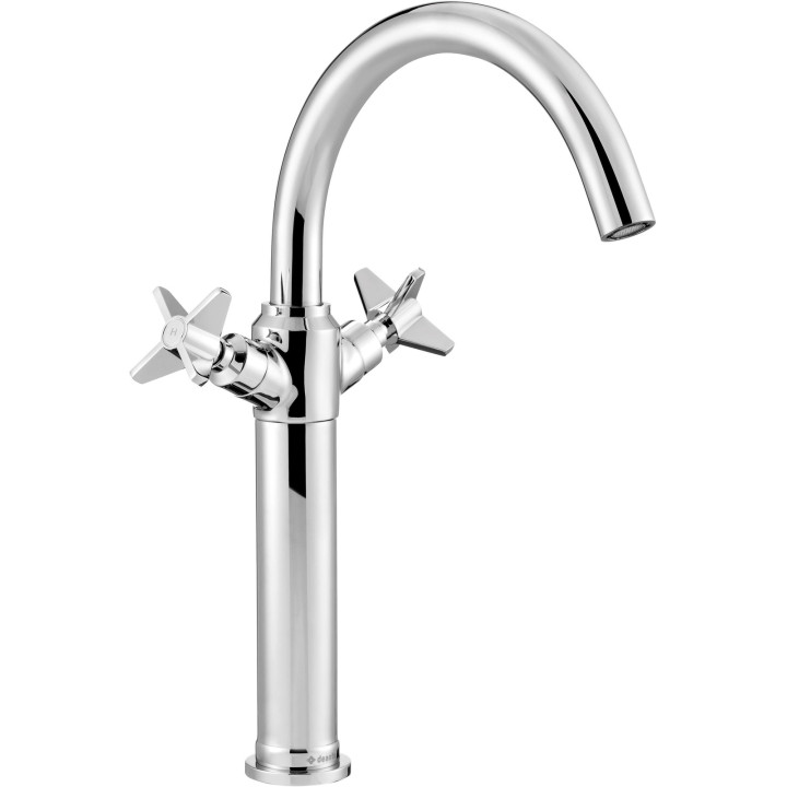 Bateria umywalkowa wysoka obrotowa chrom temisto BQT 025D
