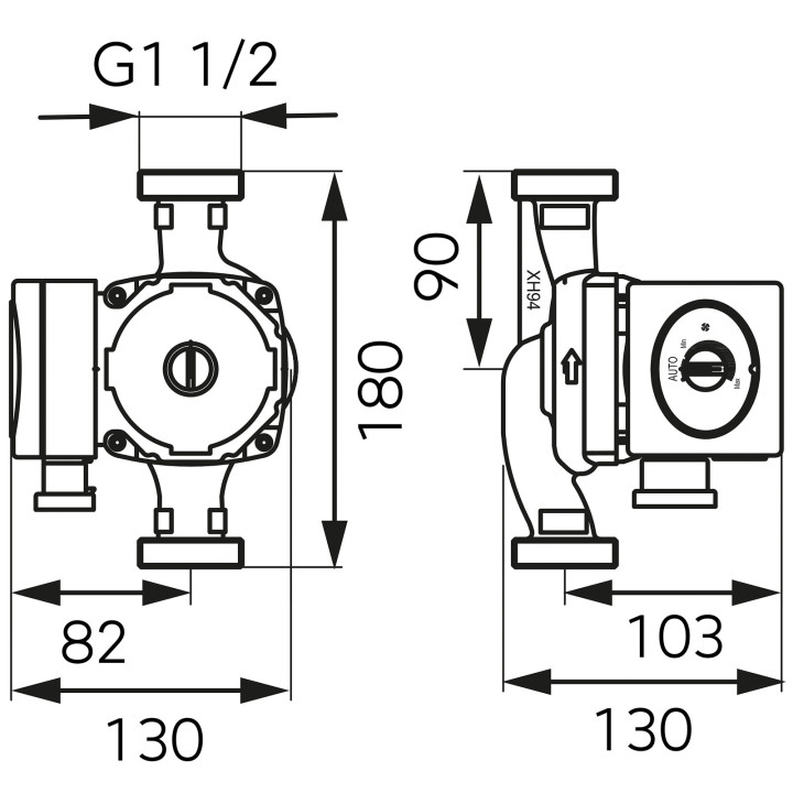 Pompa obiegowa do CO GPA II 180 25-4 – Ferro