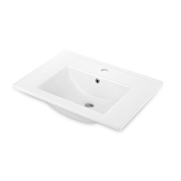 Umywalka ceramiczna wpuszczana z miejscem na baterię - 60 cm