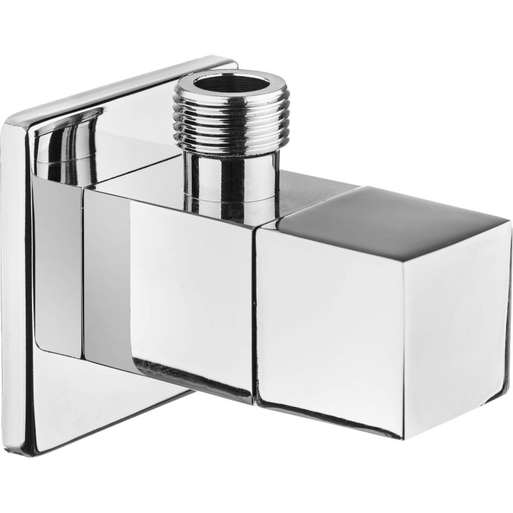 ZAWÓR KĄTOWY Z GŁOWICĄ CERAMICZNĄ 1/2" - 3/8" - KWADRATOWY CHROM VFA B62S