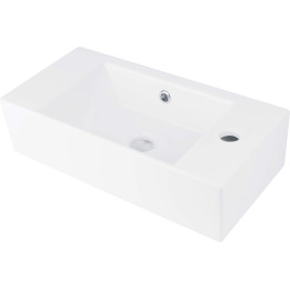 UMYWALKA CERAMICZNA NABLATOWA/ŚCIENNA Z MIEJSCEM NA BATERIĘ - PRAWA BIAłY CDY 6U2R