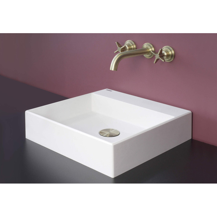 UMYWALKA GRANITOWA NABLATOWA Z MIEJSCEM NA BATERIĘ - 500X400 MM ALABASTER CQR AU5S
