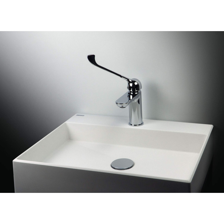 UMYWALKA GRANITOWA NABLATOWA Z MIEJSCEM NA BATERIĘ - 500X400 MM ALABASTER CQR AU5S