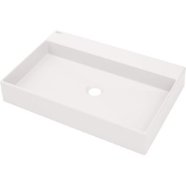 UMYWALKA GRANITOWA NABLATOWA Z MIEJSCEM NA BATERIĘ - 60X40 CM ALABASTER CQR AU6S