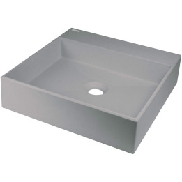 UMYWALKA GRANITOWA NABLATOWA Z MIEJSCEM NA BATERIĘ - 400X400 MM SZARY METALIK CQR SU4S
