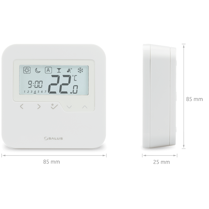 Programowany regulator temperatury 230V z wyświetlaczem – Salus